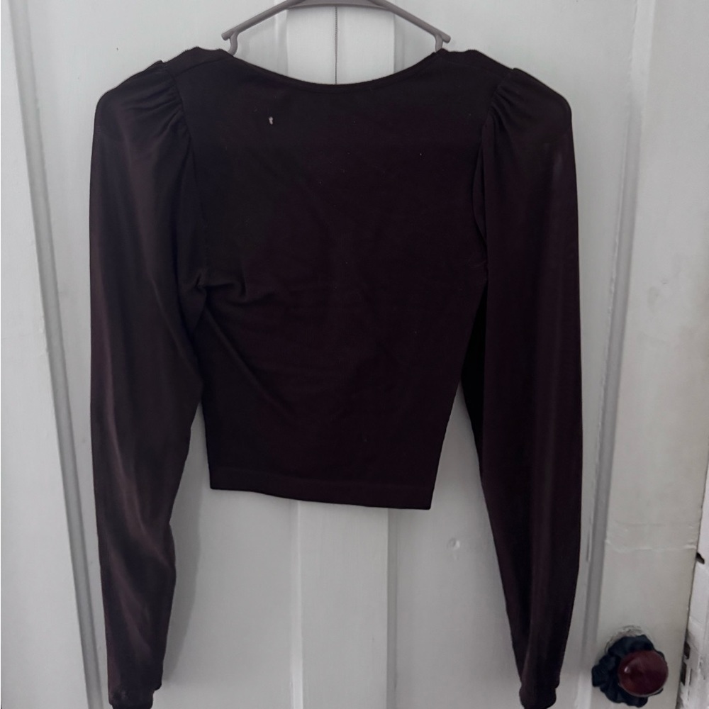 Elegant Black Long Sleeve Women's Top